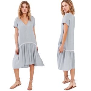 🔴 5 for $25! UO Urban Outfitters Little White Lies Kimmy Tiered Midi Dress Small